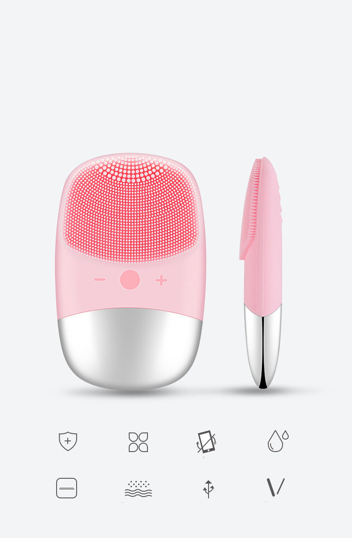 Electric Silicone Facial Cleansing Brush Massager