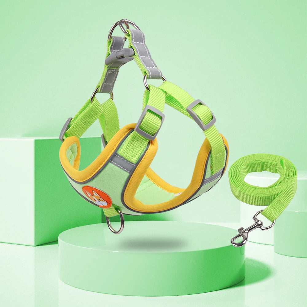 No-Pull Reflective Dog Harness Set