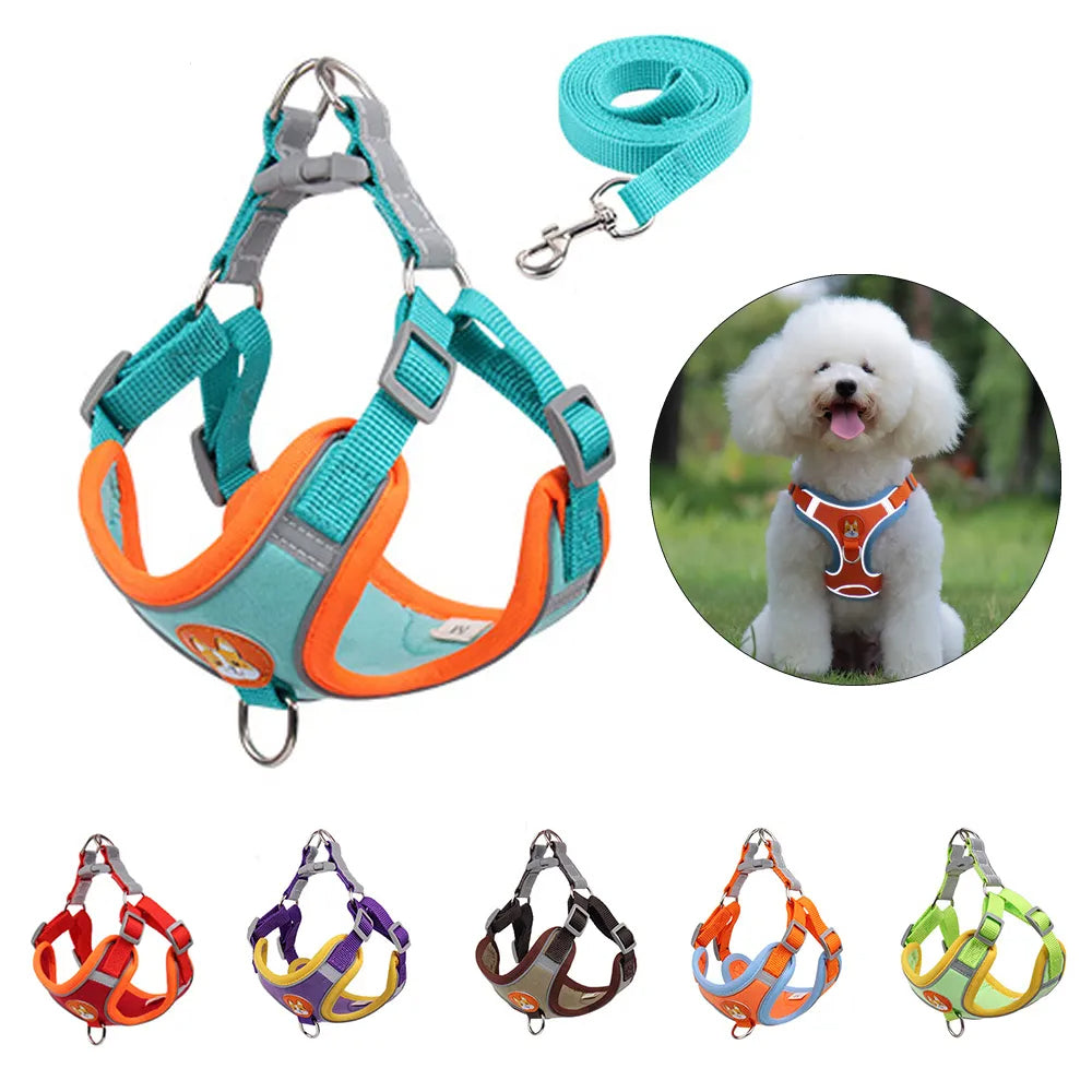 No-Pull Reflective Dog Harness Set